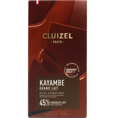 Chocolate Tablet Kayambe Grand Lait Milk 45% 70g CLU69181 - MICHEL CLUIZEL
