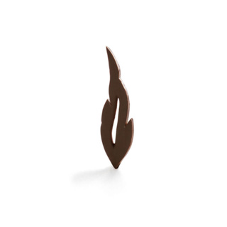 Chocolate Deco Flame Airshaped Dark 7cm X 1.6cm CLU24316 - MICHEL CLUIZEL