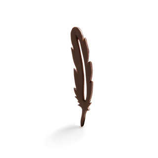 Chocolate Deco Feather Airshaped Dark 156pcs CLU24335 - MICHEL CLUIZEL