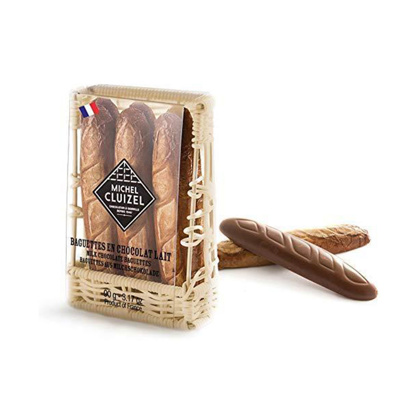 Novelties Chocolate 6 Mini Baguette Basket Milk 90g - MICHEL CLUIZEL