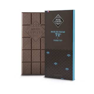 Chocolate Tablet Noir de Cacao Dark 72% 70g CLU69015 - MICHEL CLUIZEL