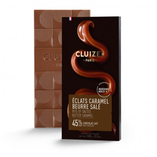 Chocolate Tablet Salted Caramel Milk 45% 100g CLU69171 - MICHEL CLUIZEL