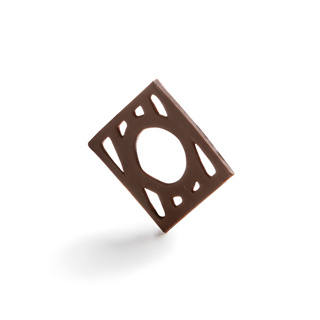 Chocolate Deco Enamels Airshaped Dark 35X35mm  192pcs CLU24312 - MICHEL CLUIZEL