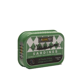 Sardines in olive oil Organic Tin 135g - LA BONNE MER