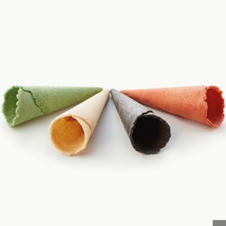 Shell Mini Cones Assortment 4 Savory Flavours Coating 75 x 25mm 180Pcs - MASDEU