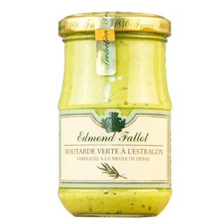 Mustard Tarragon Glass Jar 210g EFM04 - EDMOND FALLOT 