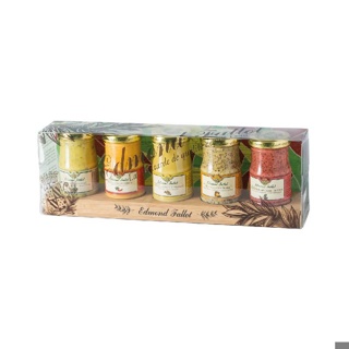 Gift Set Mustard 5 Jars 105g - EDMOND FALLOT