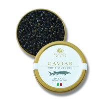 Caviar Acipenser Transmontanus White Sturgeon Borax-Free Italy Reserve Loste 30gr Tin