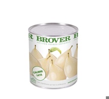 Mini Pears in Light Syrup Brover 850gr Tin